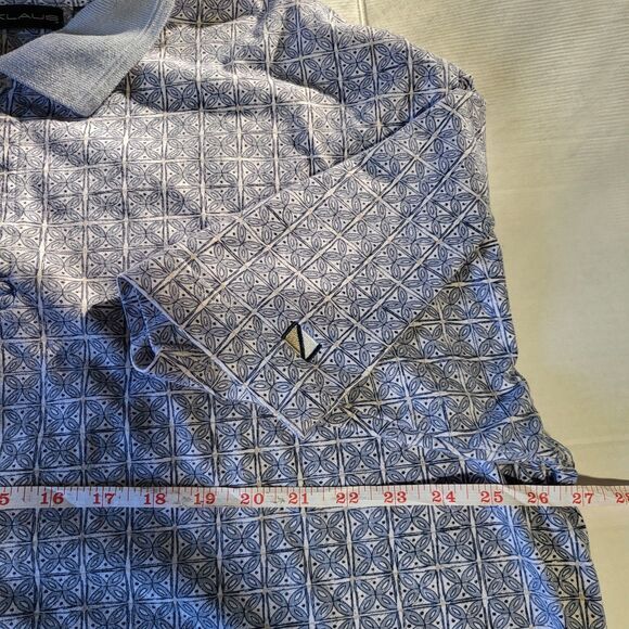 Jack Nicklaus Golf Polo Shirt Mens XL Blue Striped Double Mercerized Casual - Picture 3 of 5